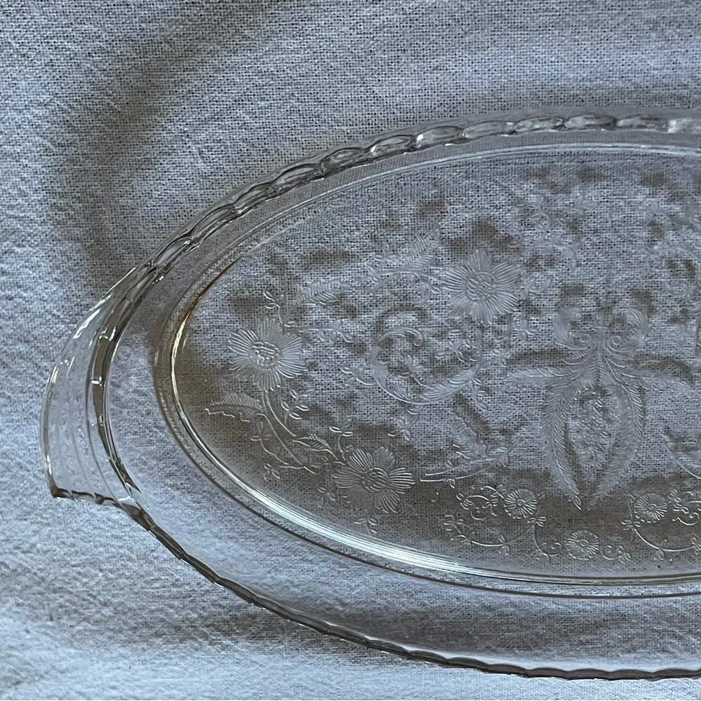 Vintage Viking Crystal Glass Prelude Relish Dish